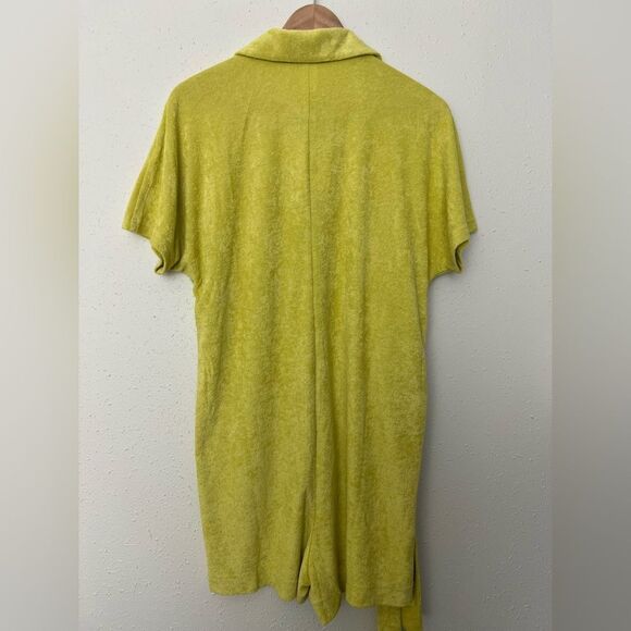 NWT Andie Swim The Palma Terry Button- Up Romper in Honeysuckle Size S - Picture 3 of 7